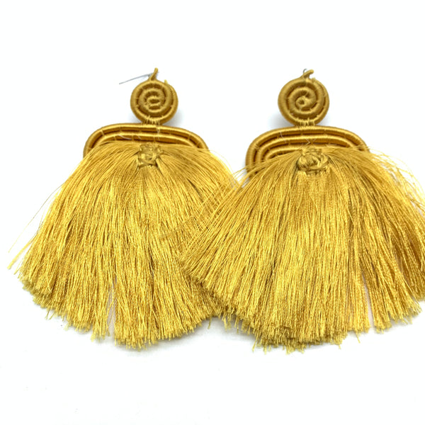 Thread Earrings Meza-Gold Variation