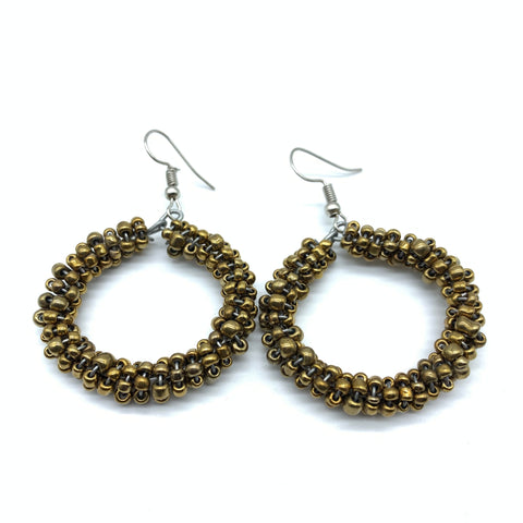 Beaded Earrings Kaweria-Gold