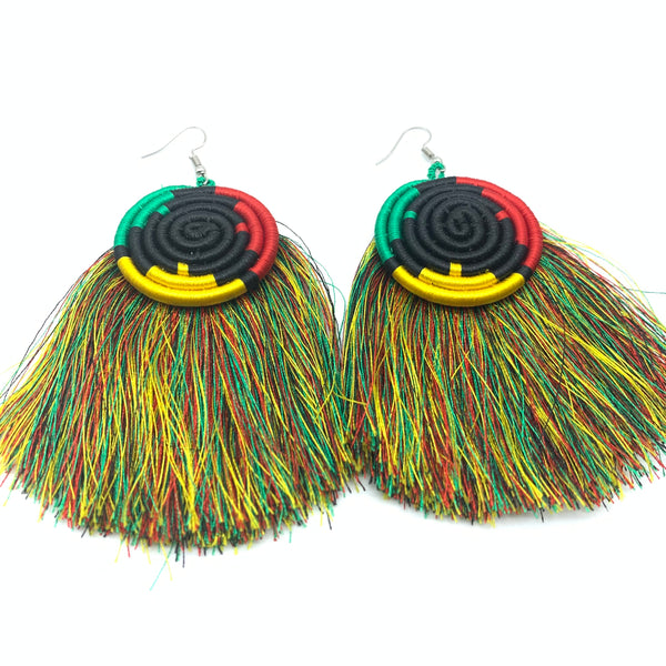 Thread Earrings Keza- Multi Colour Variation