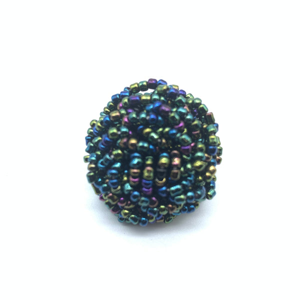 Beaded Ring- Metallic Multi Colour Variation