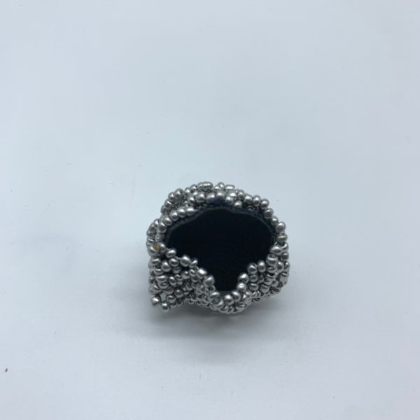 Beaded Ring- Silver Variation