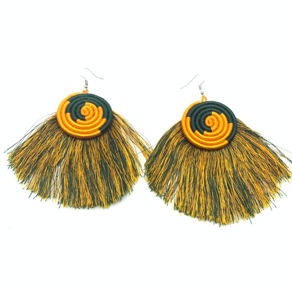 Thread Earrings Keza- Orange Variation