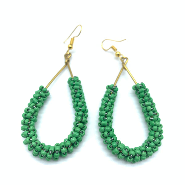 Beaded Earrings Nuru-Green