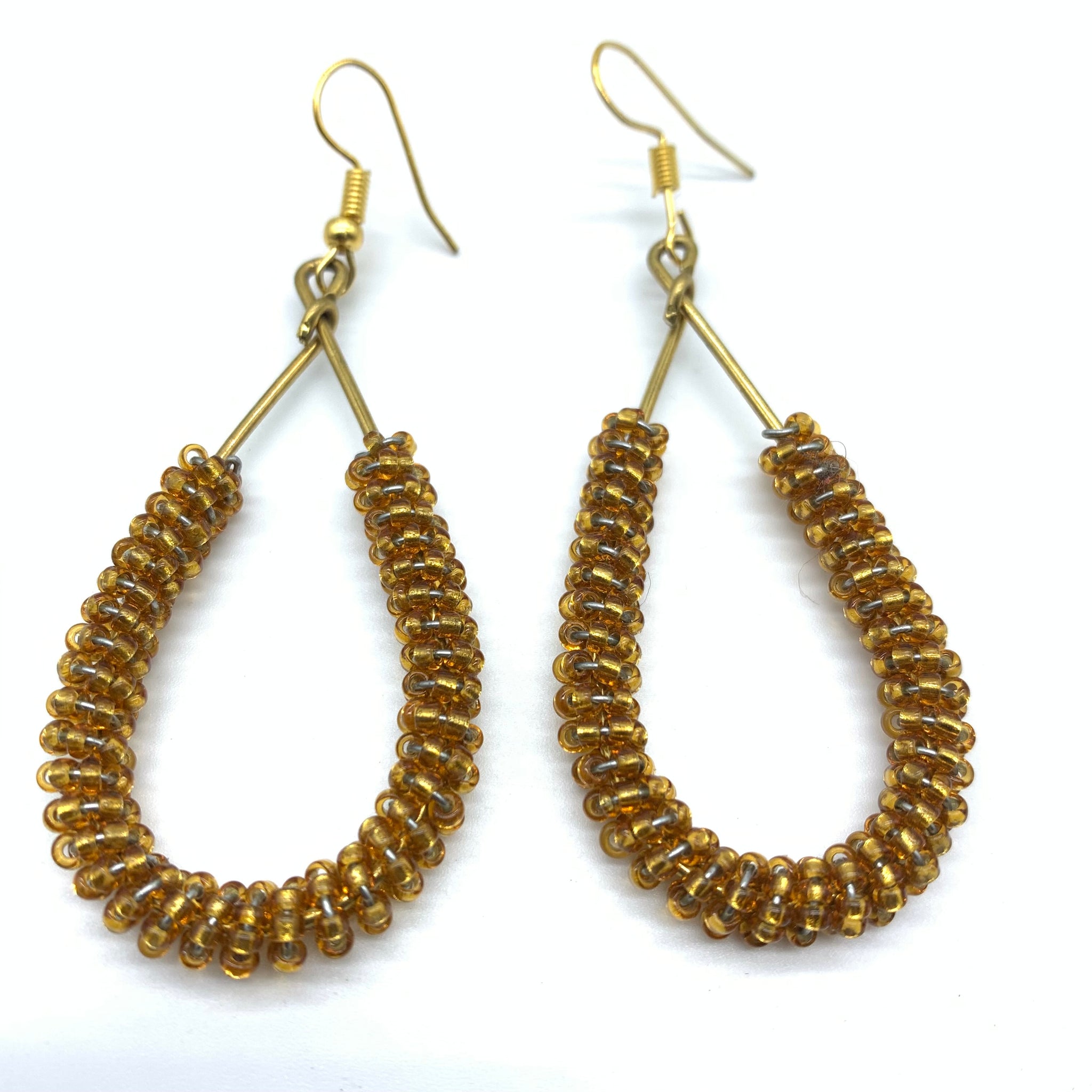 Beaded Earrings Nuru-Gold