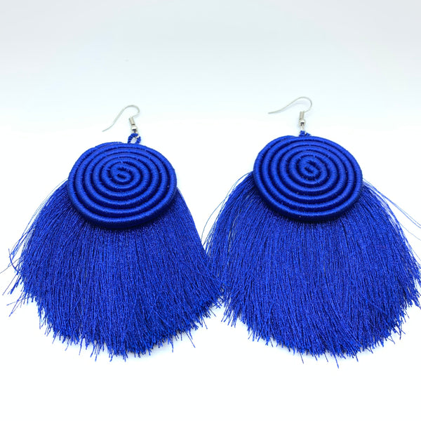 Thread Earrings Keza-Blue Variation