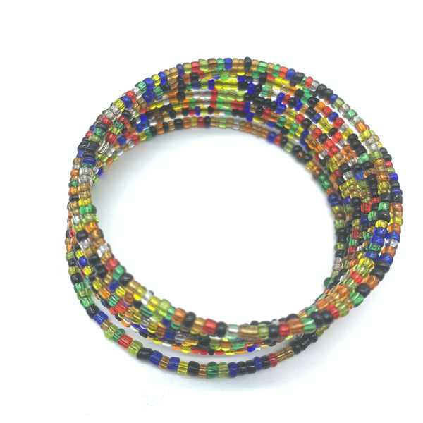 Beaded Coil Bracelet-Multi Coulour Variation 6