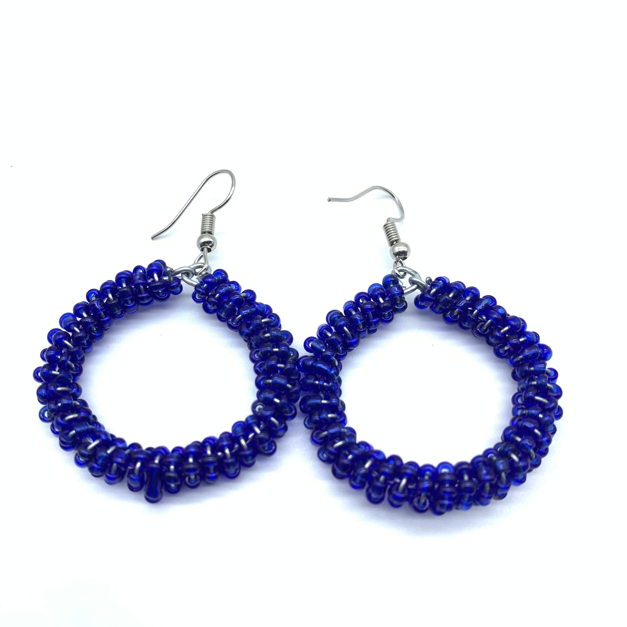 Beaded Earrings Kaweria-Blue