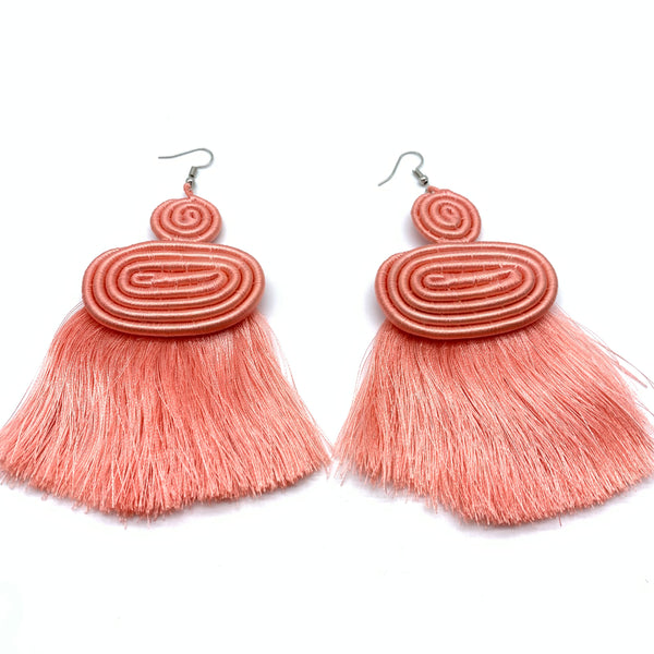 Thread Earrings Meza-Pink Variation