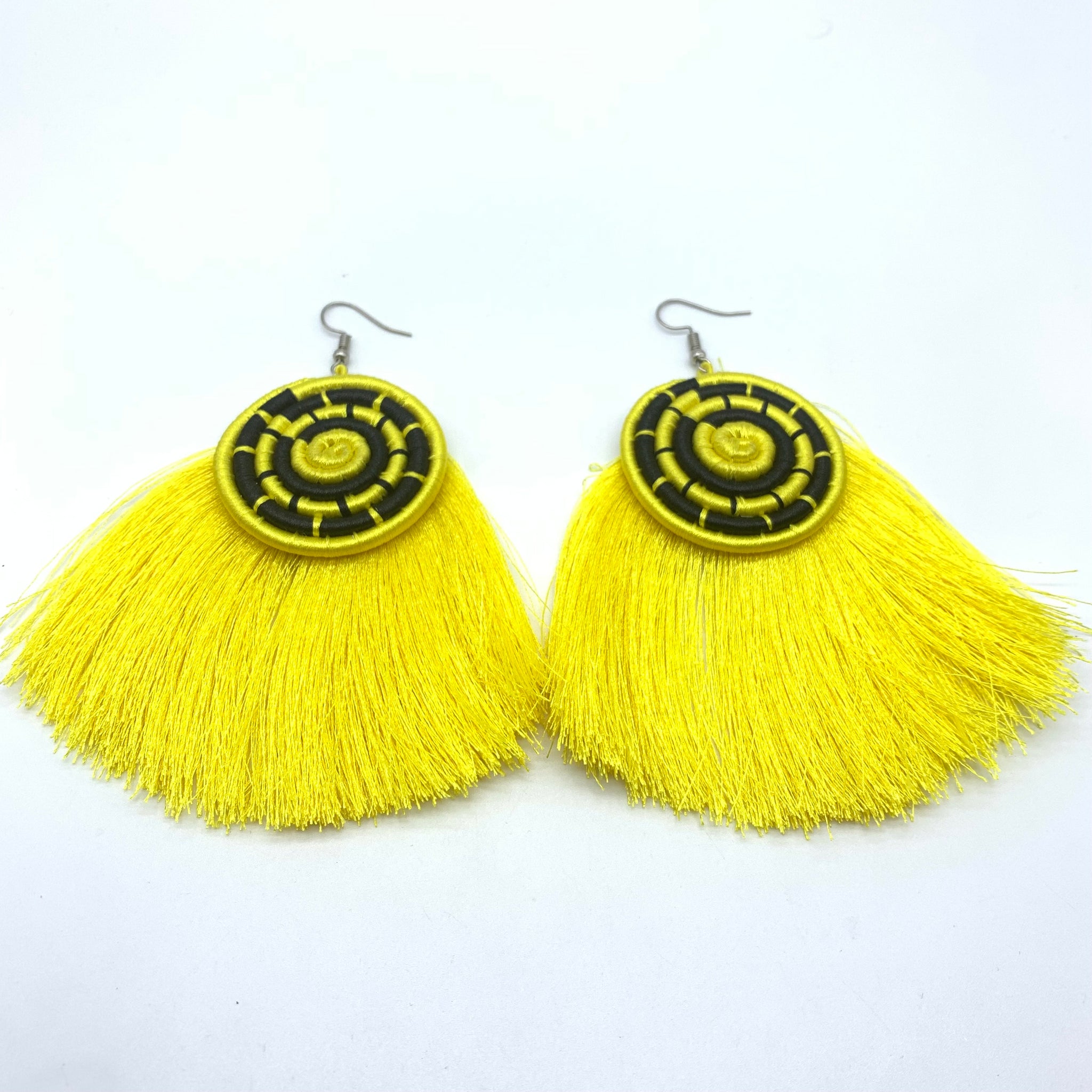 Thread Earrings Keza- Yellow Variation