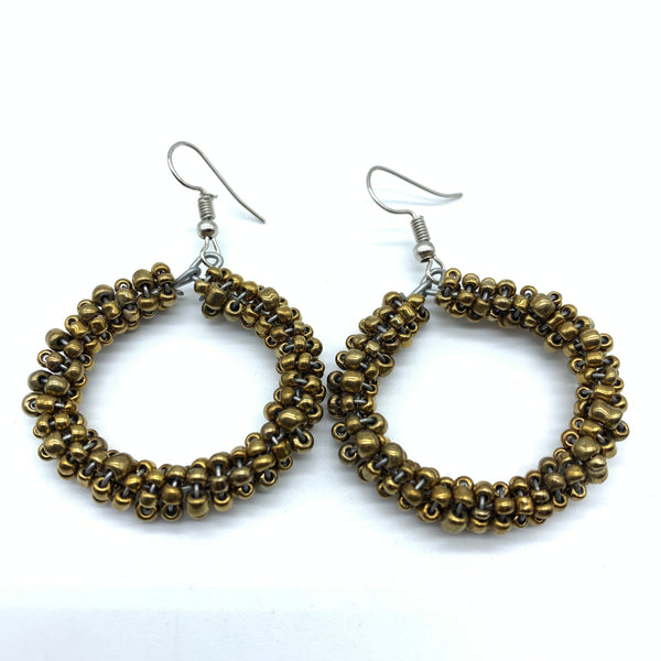 Beaded Earrings Kaweria-Gold