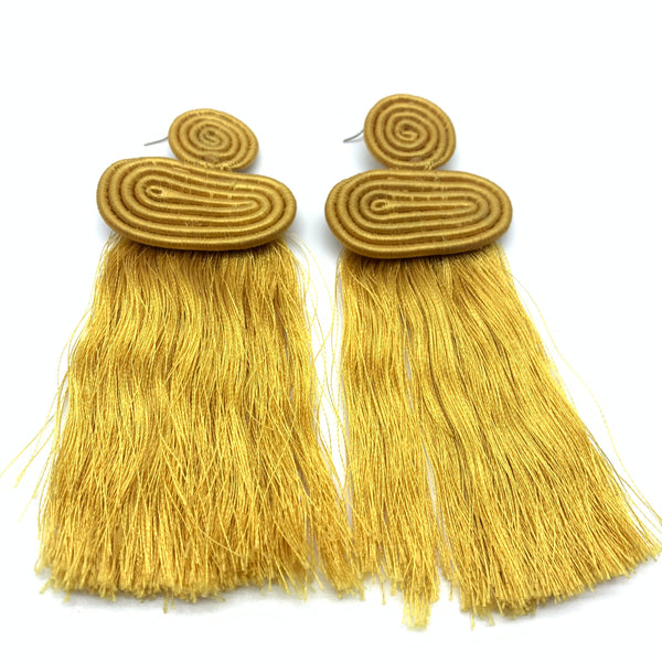 Thread Earrings Leza-Gold Variation