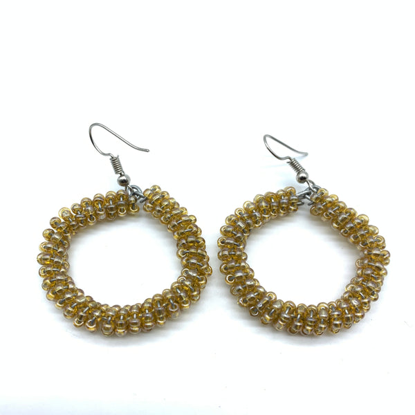 Beaded Earrings Kaweria-Champagne