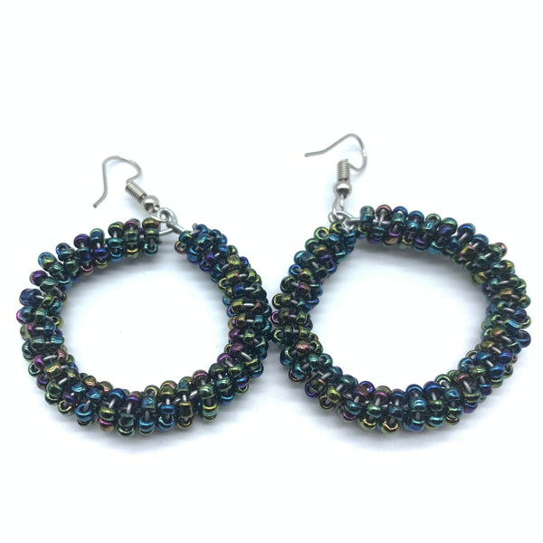 Beaded Earrings Kaweria-Metallic Multi Colour