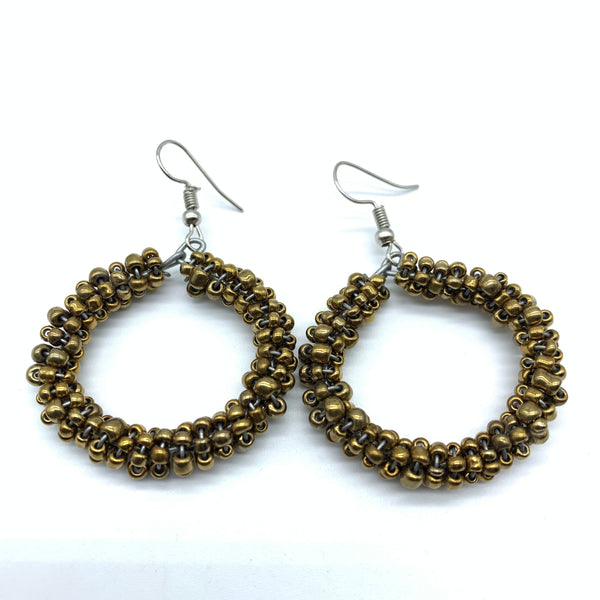 Beaded Earrings Kaweria-Gold