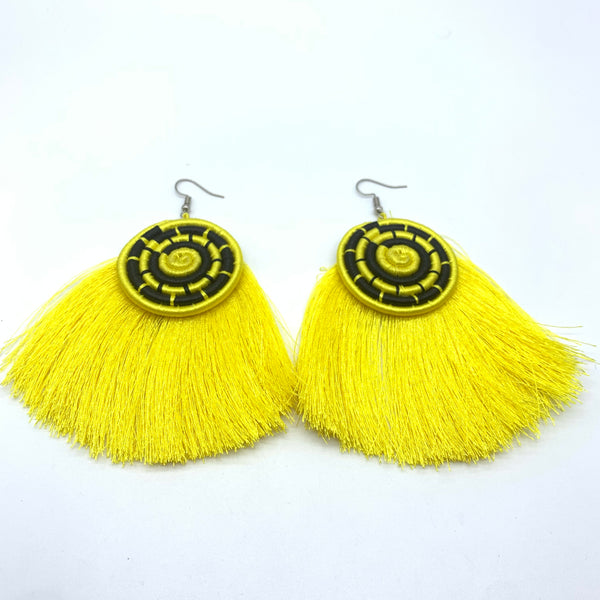 Thread Earrings Keza- Yellow Variation