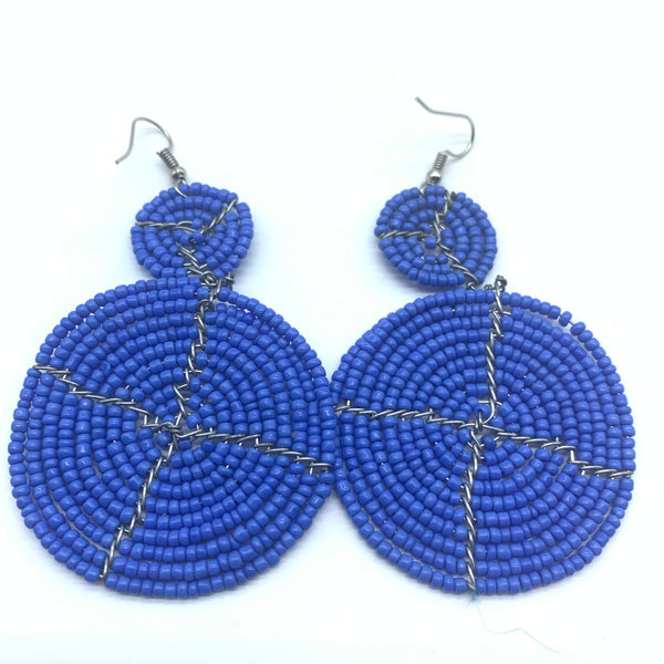 Beaded Earrings-Blue Variation 4