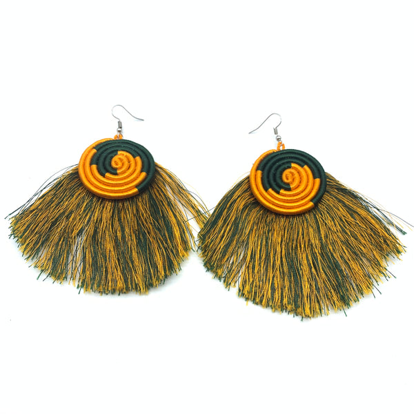 Thread Earrings Keza- Orange Variation