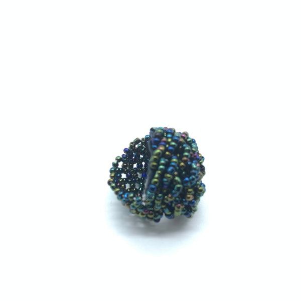 Beaded Ring- Metallic Multi Colour Variation