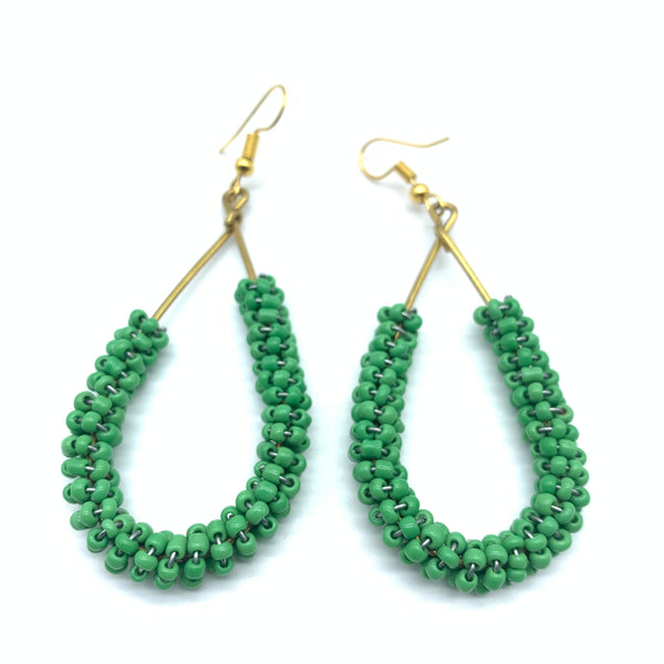 Beaded Earrings Nuru-Green