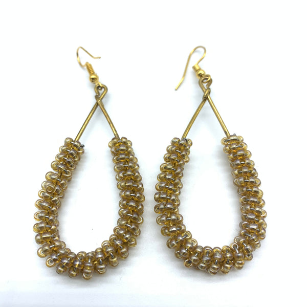 Beaded Earrings Nuru-Champagne