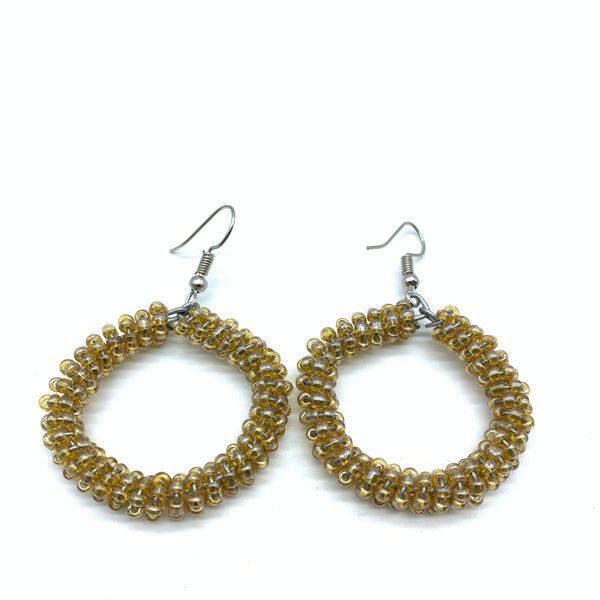 Beaded Earrings Kaweria-Champagne