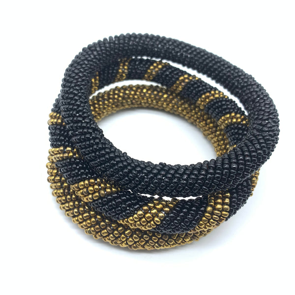 Beaded Bangle-Black 4