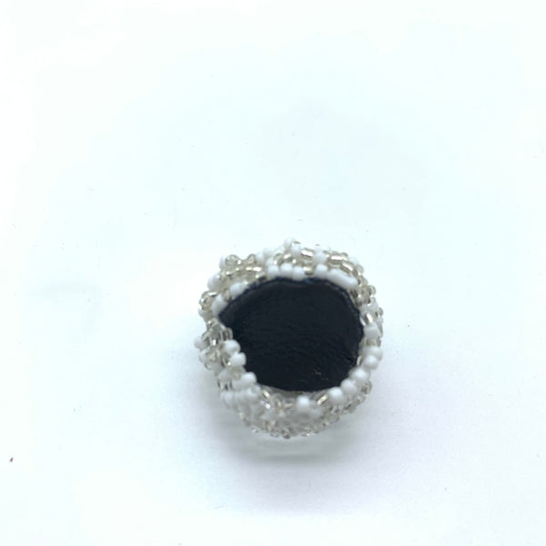 Beaded Ring- Pearl White Variation 2