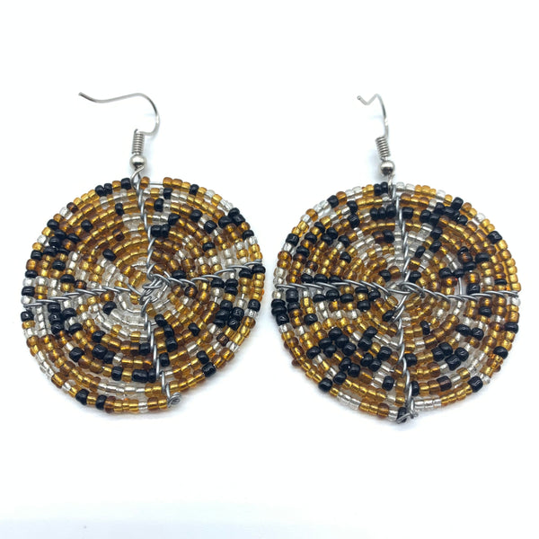 Beaded Earrings Duni-Brown