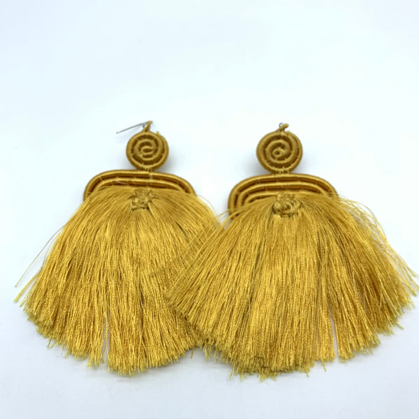 Thread Earrings Meza-Gold Variation