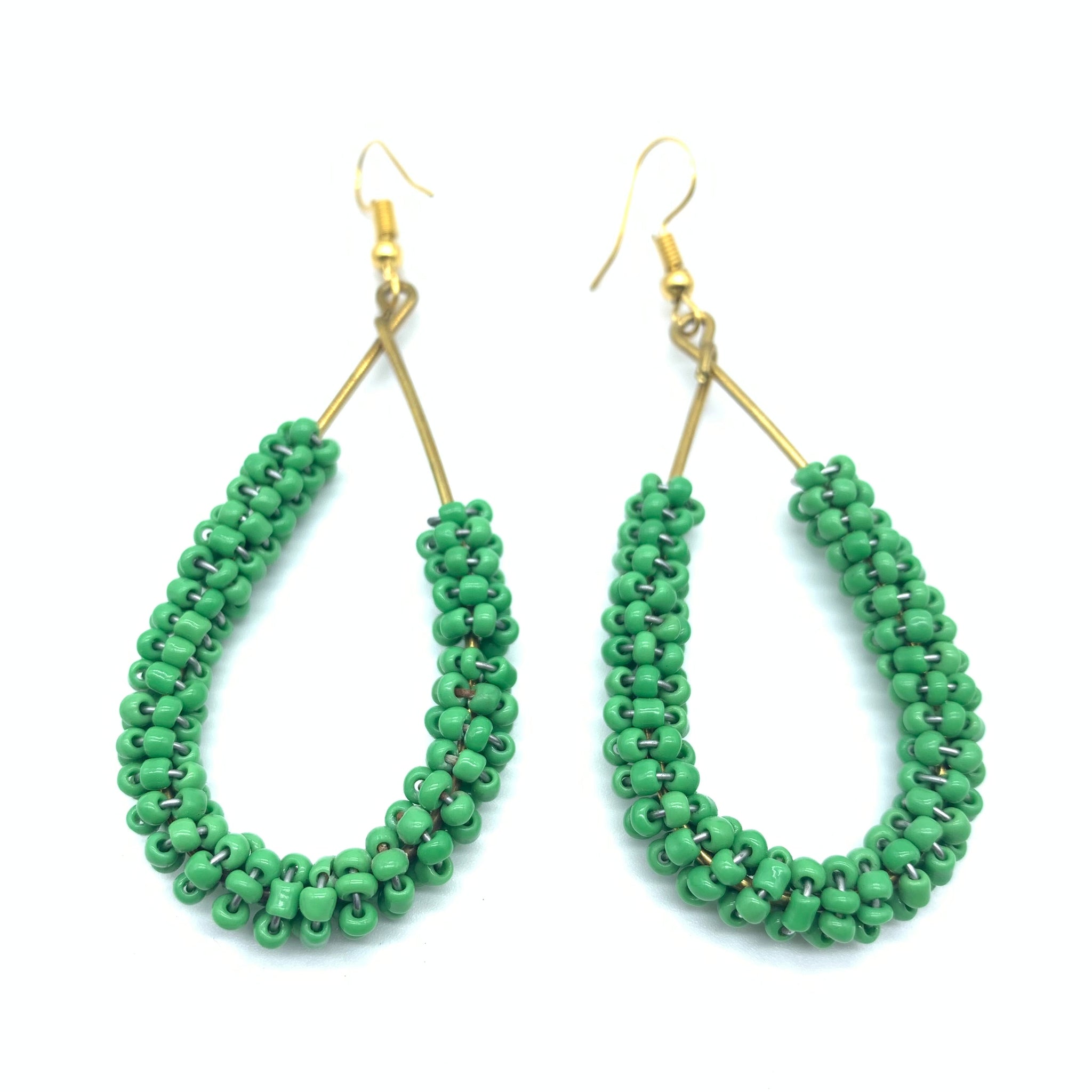 Beaded Earrings Nuru-Green