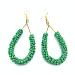 Beaded Earrings Nuru-Green