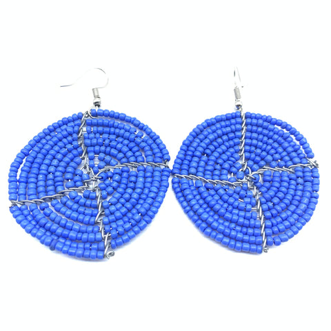 Beaded Earrings Duni-Blue