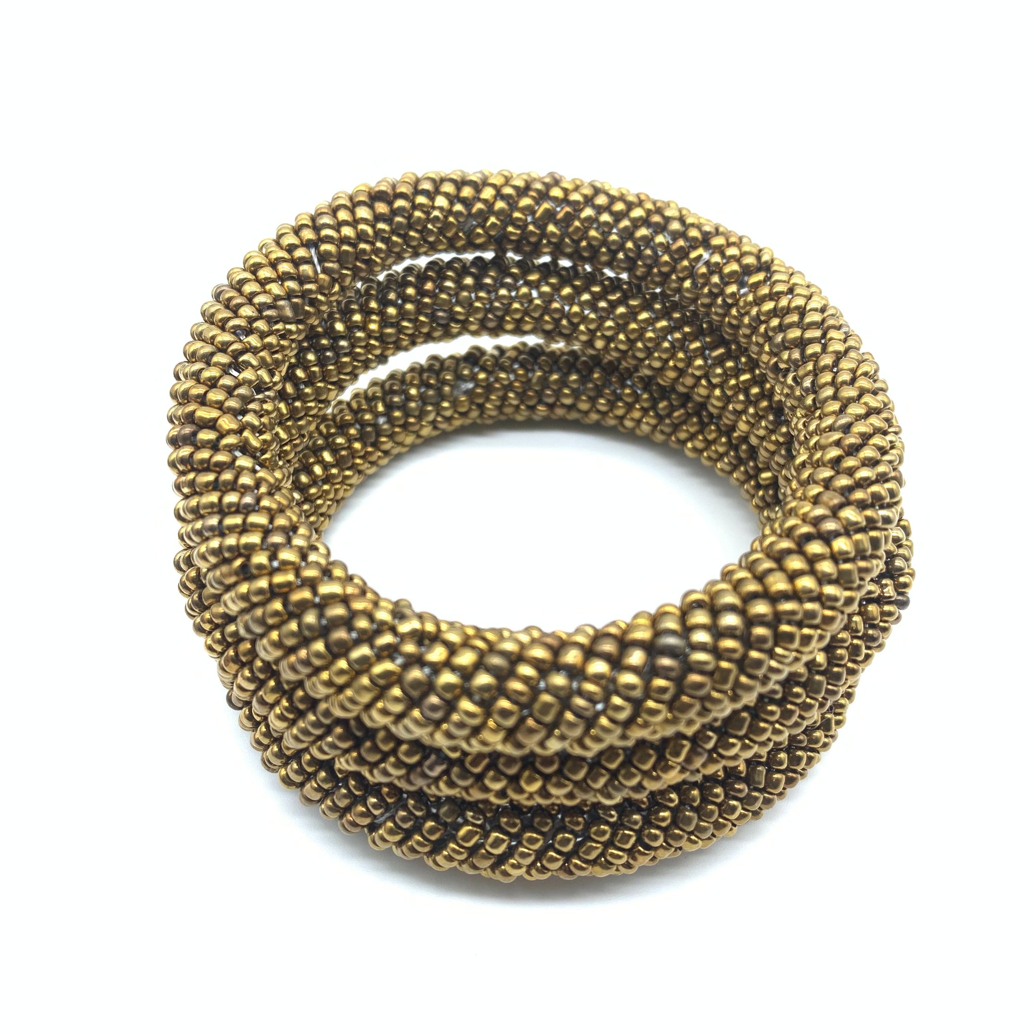 Beaded Bangle-Gold 4