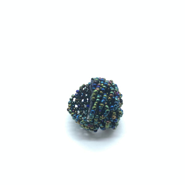 Beaded Ring- Metallic Multi Colour Variation