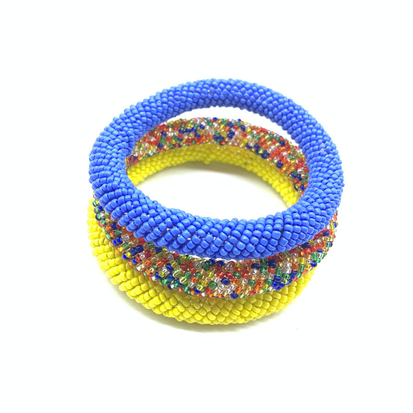 Beaded Bangle-Blue