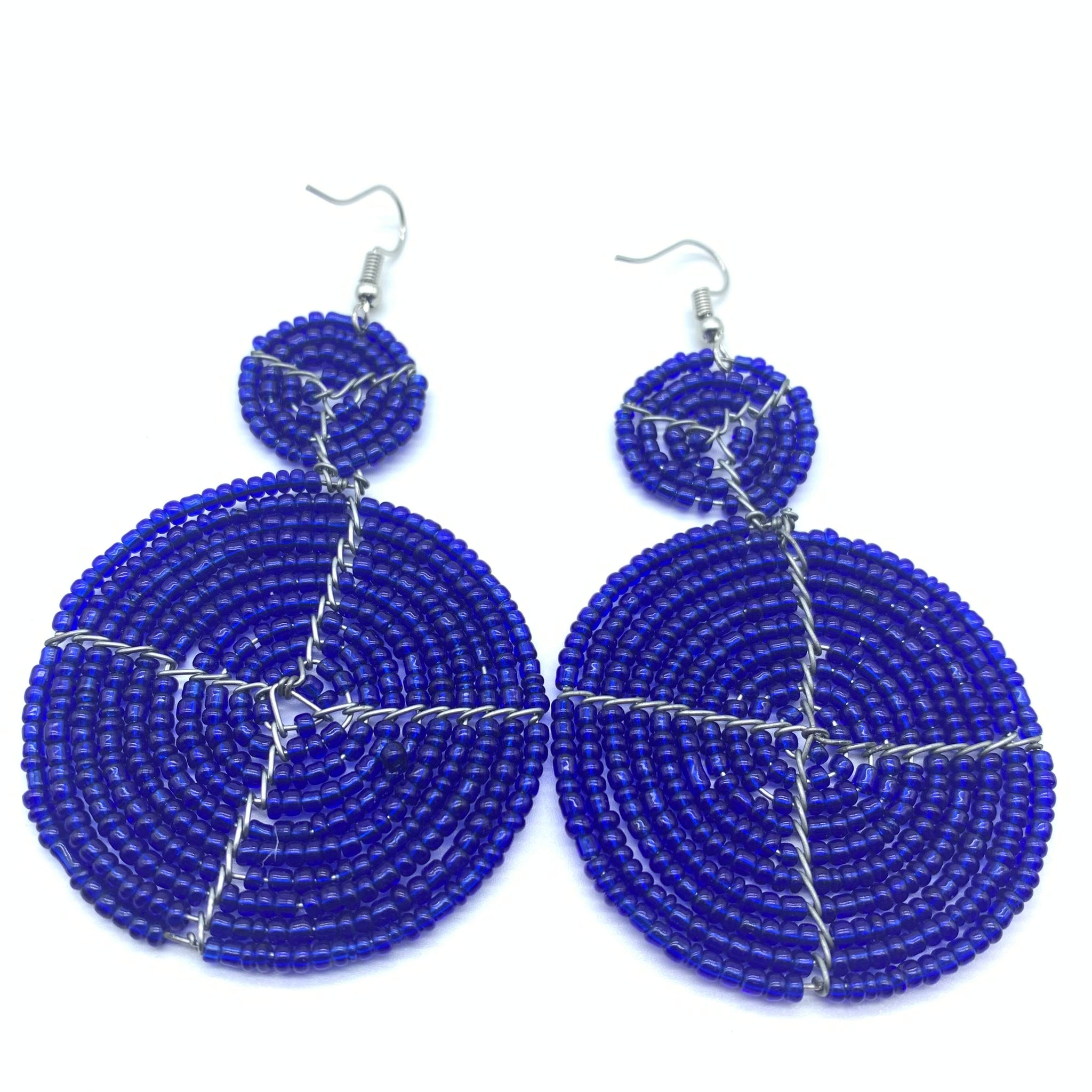 Beaded Earrings-Blue Variation 5