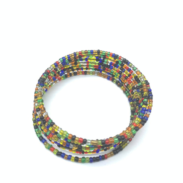 Beaded Coil Bracelet-Multi Coulour Variation 6