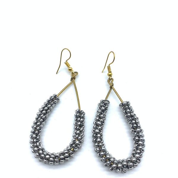 Beaded Earrings Nuru-Silver