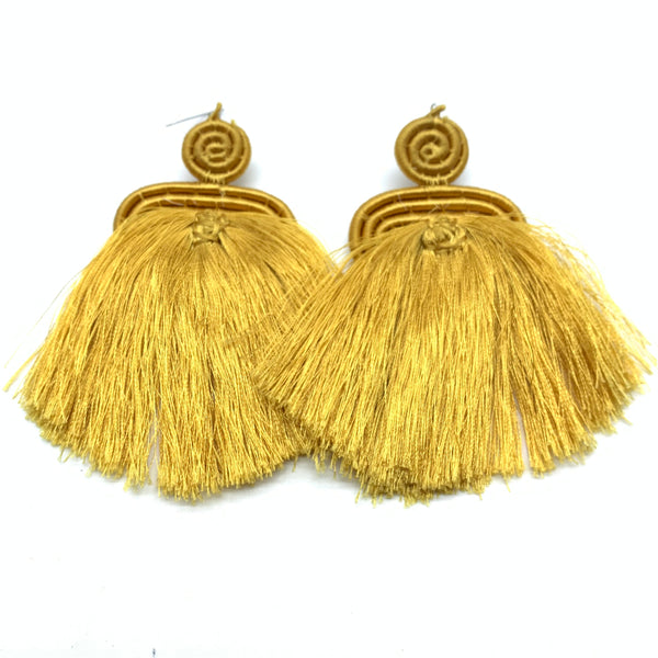 Thread Earrings Meza-Gold Variation