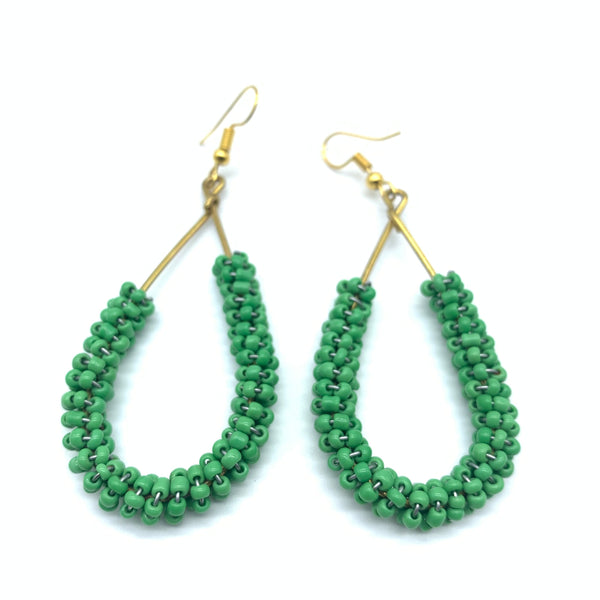 Beaded Earrings Nuru-Green