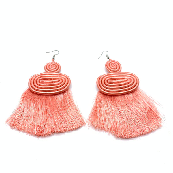 Thread Earrings Meza-Pink Variation