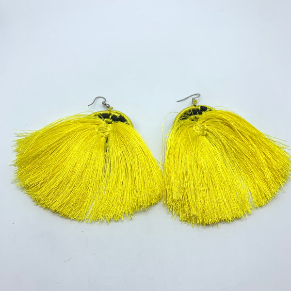 Thread Earrings Keza- Yellow Variation