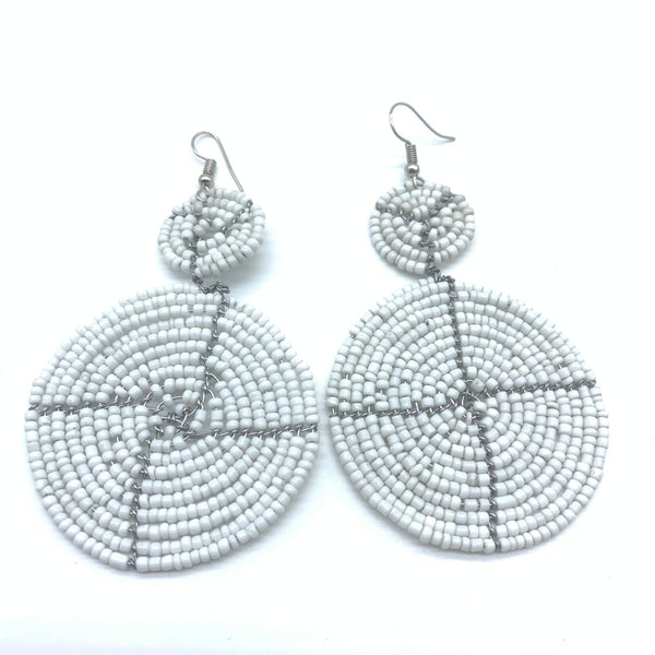 Beaded Earrings- White Variation 2