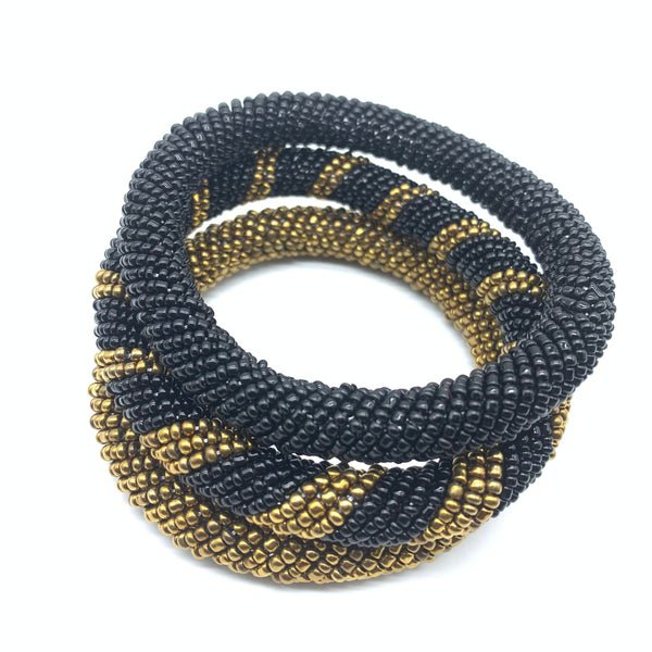 Beaded Bangle-Black 5