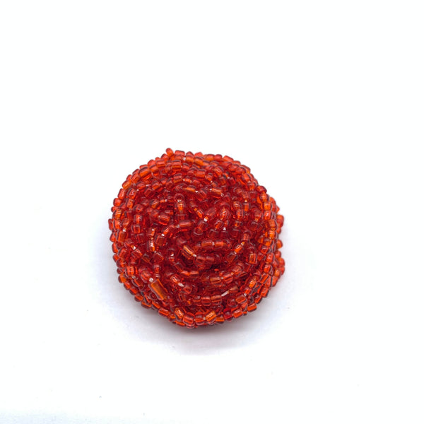 Beaded Ring-  Red Variation 2