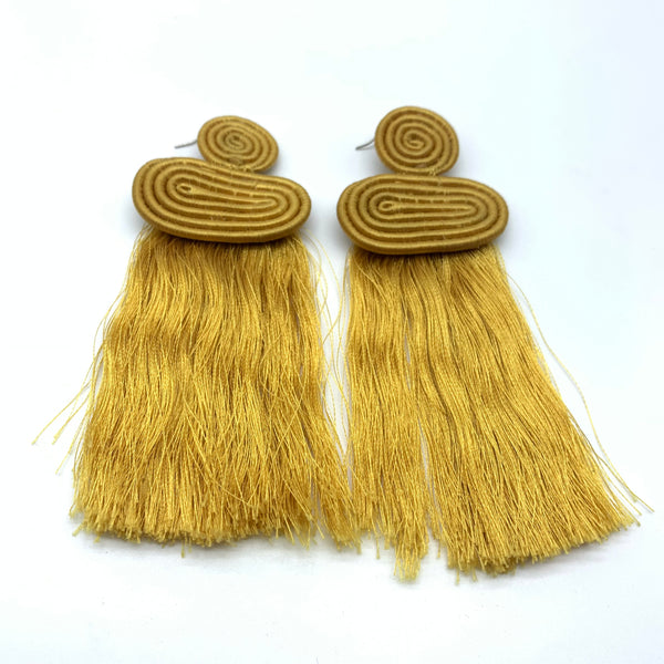 Thread Earrings Leza-Gold Variation