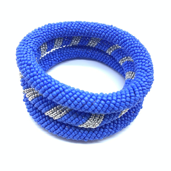 Beaded Bangle-Blue