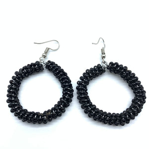 Beaded Earrings Kaweria-Black