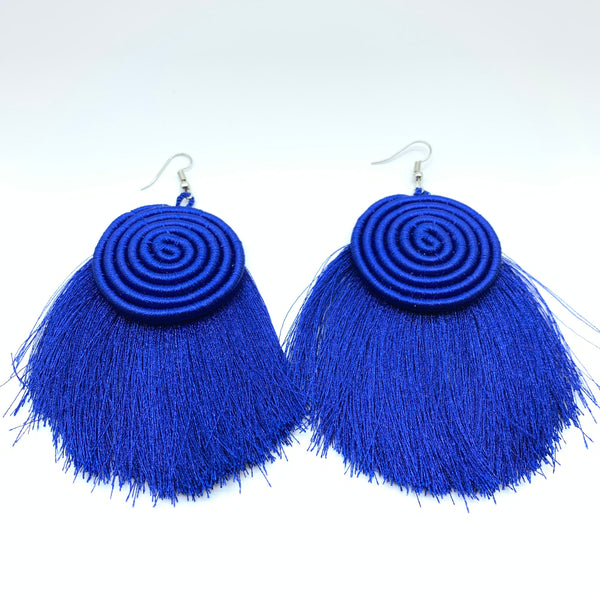 Thread Earrings Keza-Blue Variation