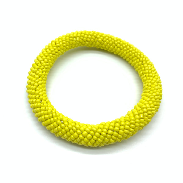 Beaded Bangle-Yellow 2